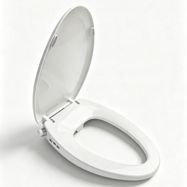 Soft Close V-Type PP Bidet Seat, Dual Spray Nozzles, Posterior Wash, Feminine Wash Function